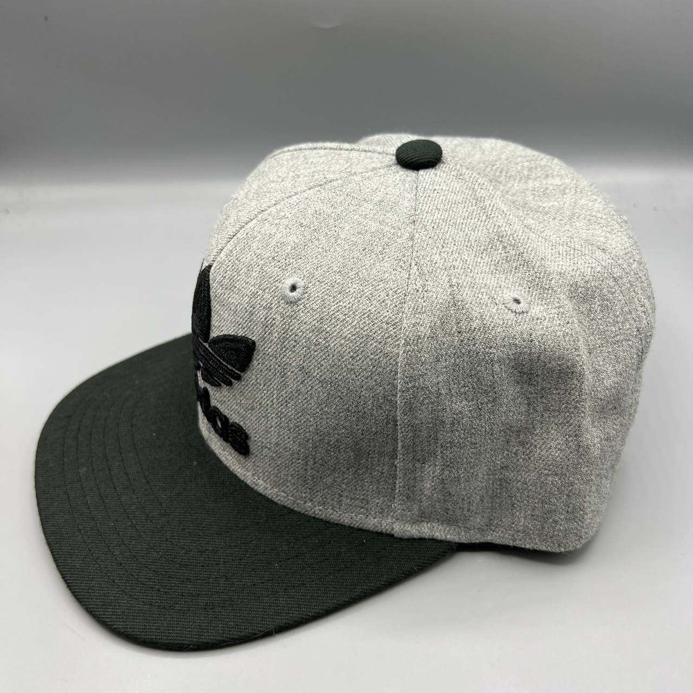 Adidas Hat Men Gray‎ Black Embroidered Snap Back Cap - Picture 4 of 8